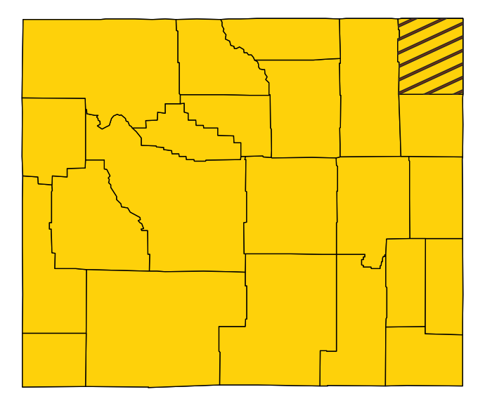 Map showing Crook County