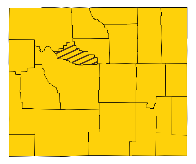 Map showing Hot Springs County