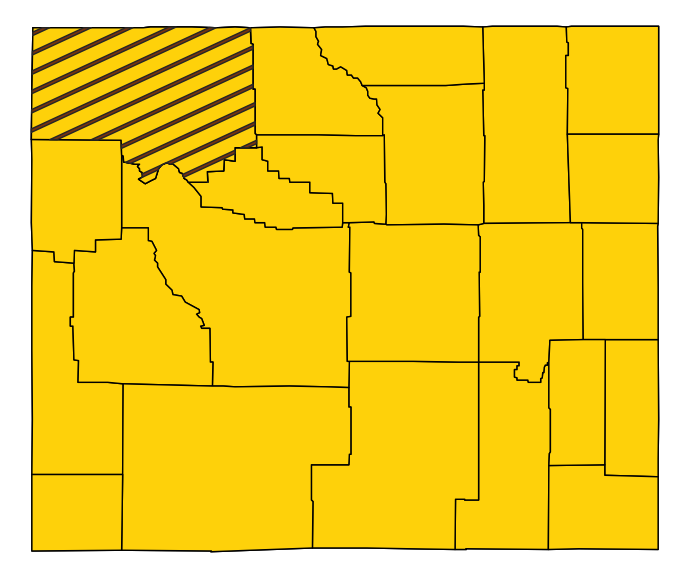 Map showing Park County