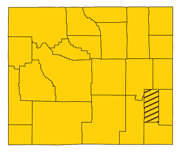 Map showing Platte County