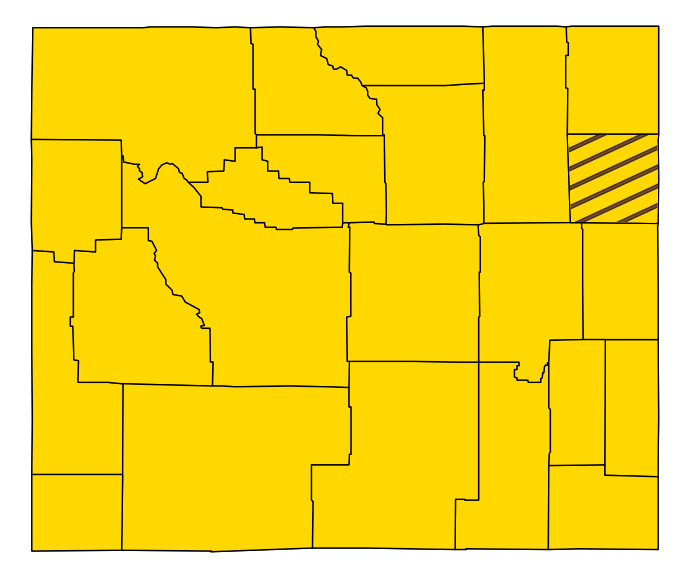Map showing Weston County
