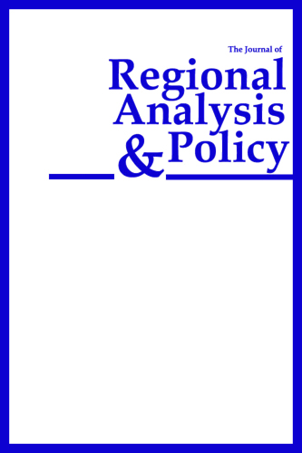 Journal of Regional Analysis and Policy Cover