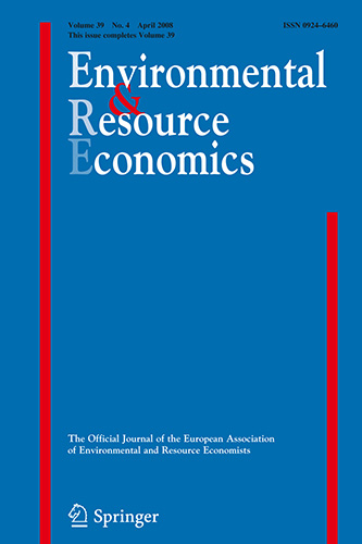 Environmental and Resource Economics Cover
