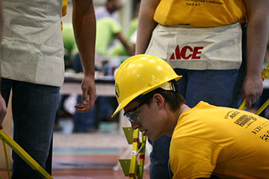 Jake Summeral during steel bridge competition
