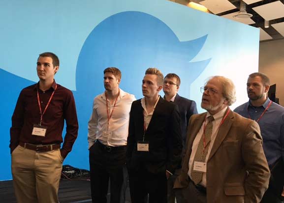 Students at Twitter headquarters