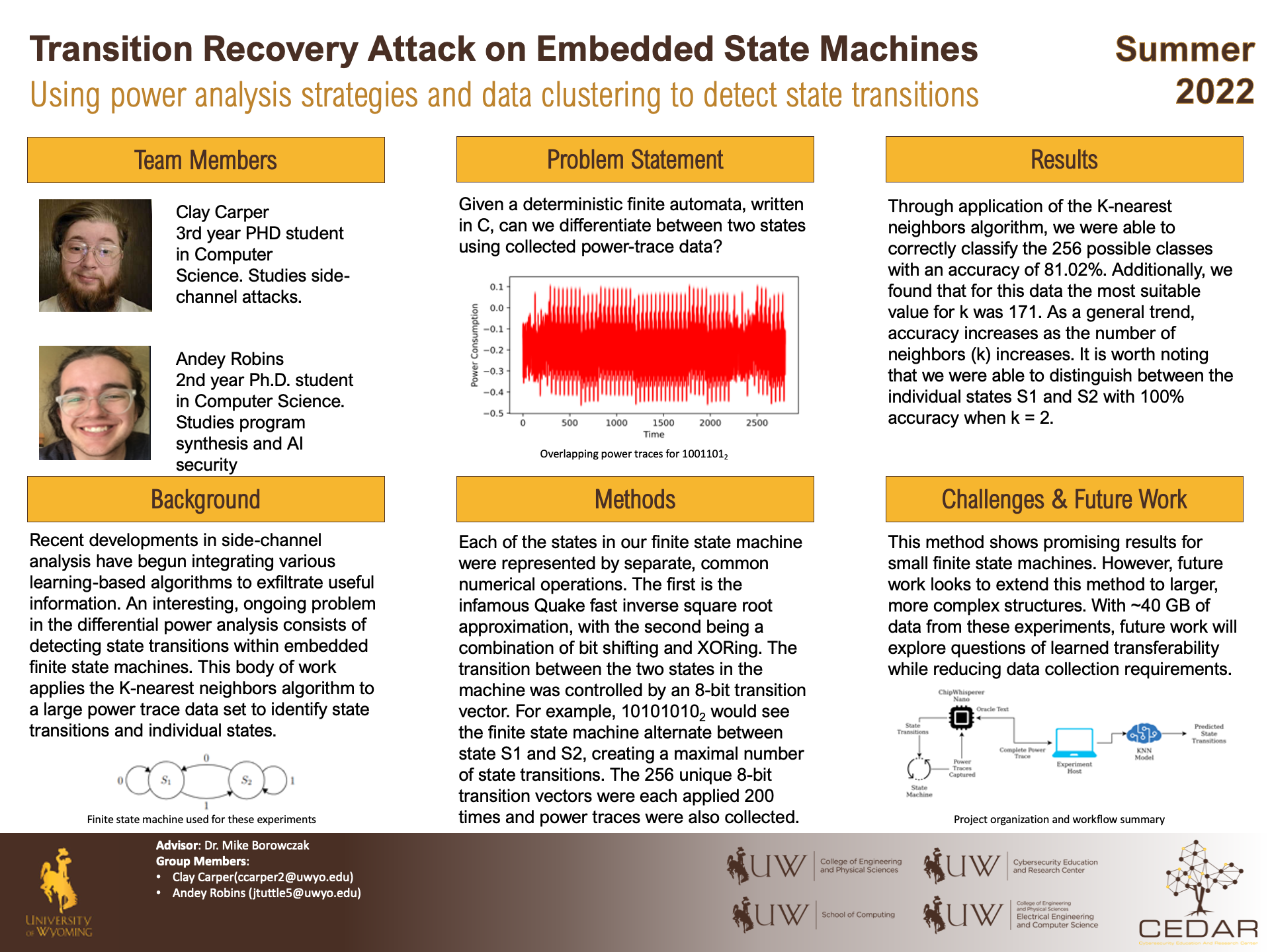  Poster for Transition Recovery Attack on Embedded State Machines Using Power Analysis