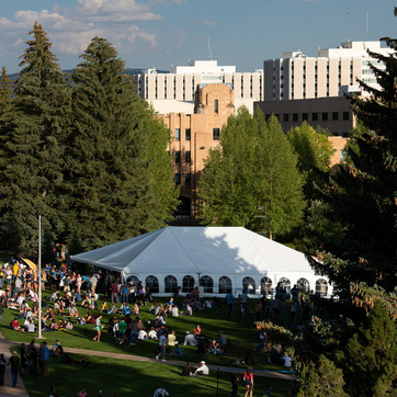 Event in Prexy's Pasture outside of the Wyoming Student Union