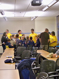 students and CEAS college students working together