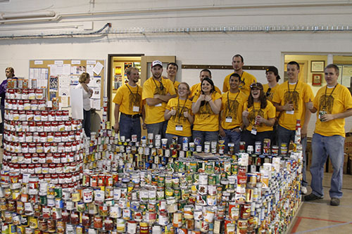 CanStruction - showing cans collected