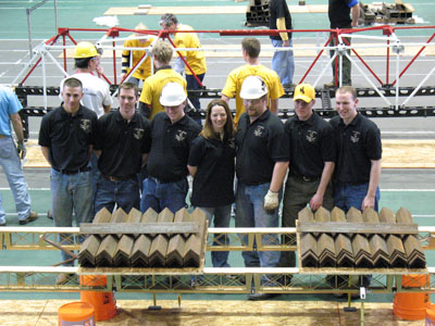 steel bridge group posing for camera
