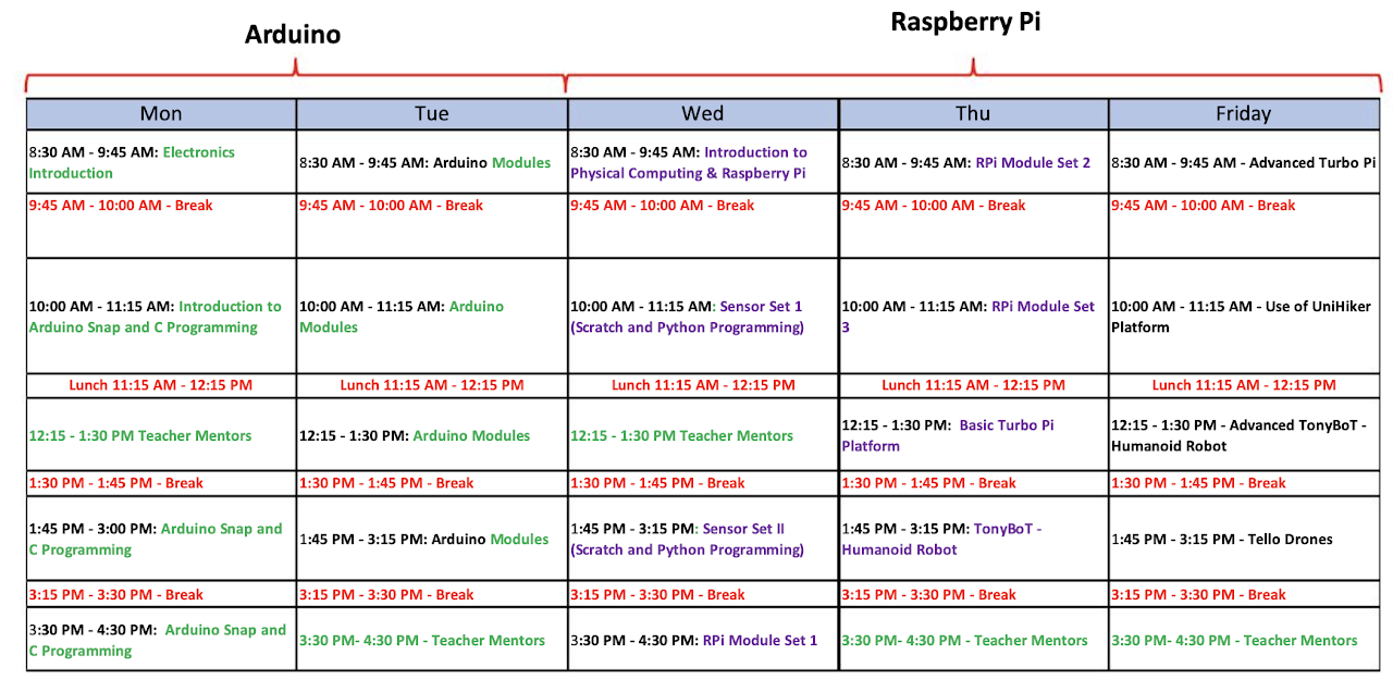 Summer schedule 2025 Summer schedule 2025
