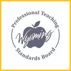PTSB logo Purple logo for the Wyoming Professional Standards Teaching Board