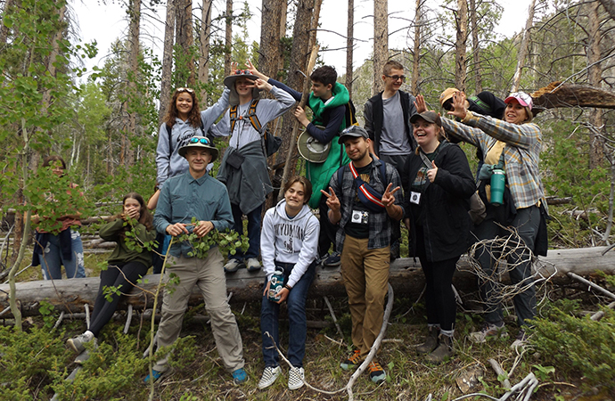 group smiles at camera