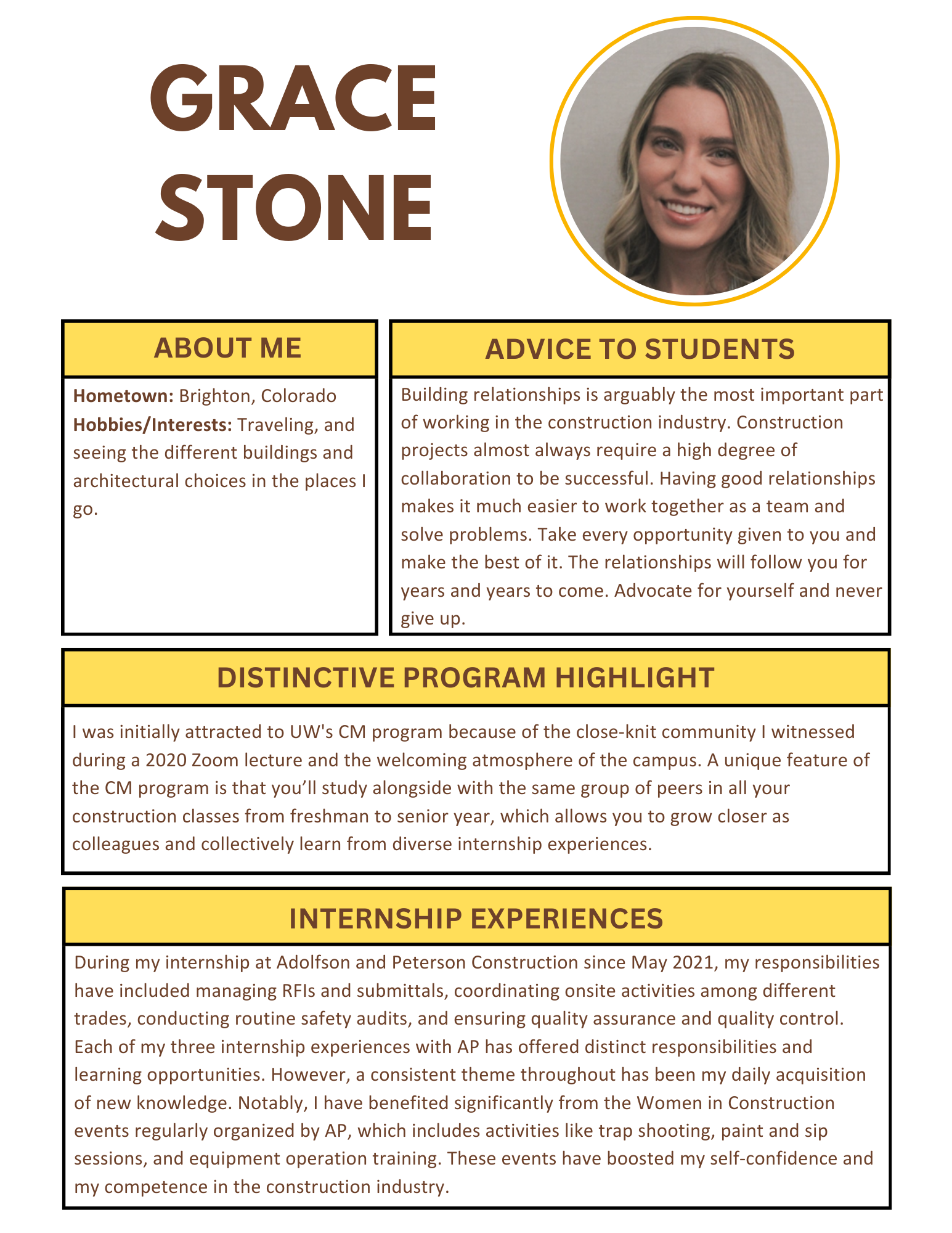 Grace Stone Biography