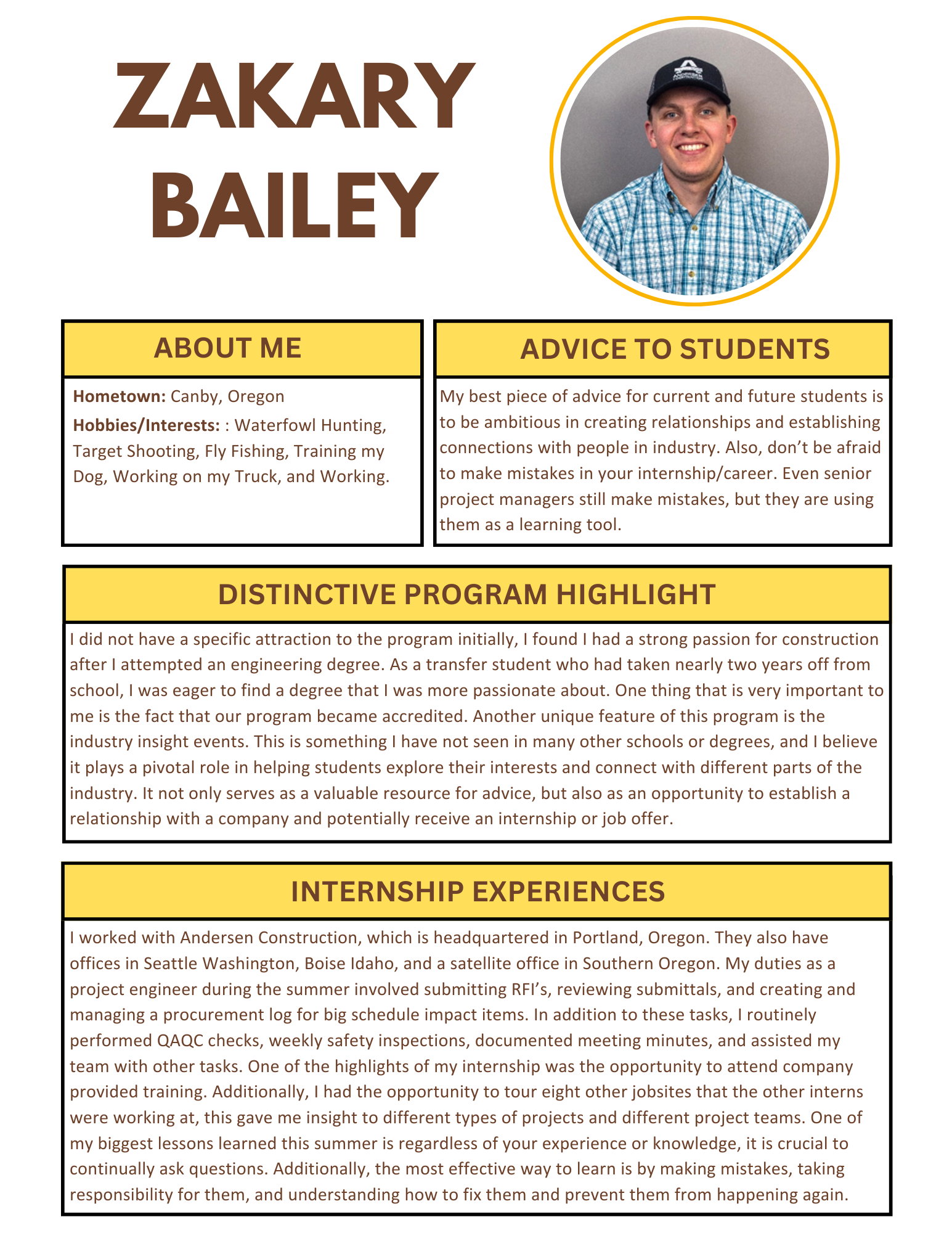 Zakary Bailey Biography