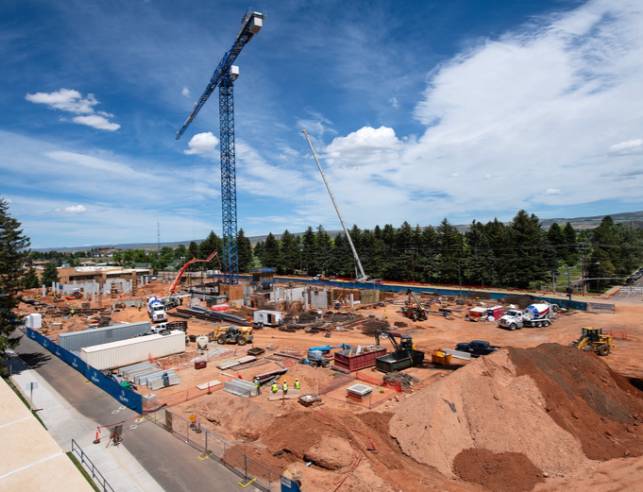 Campus, Buildings, Construction, North and South Residence Hall, Summer North and South Residence Hall construction.
