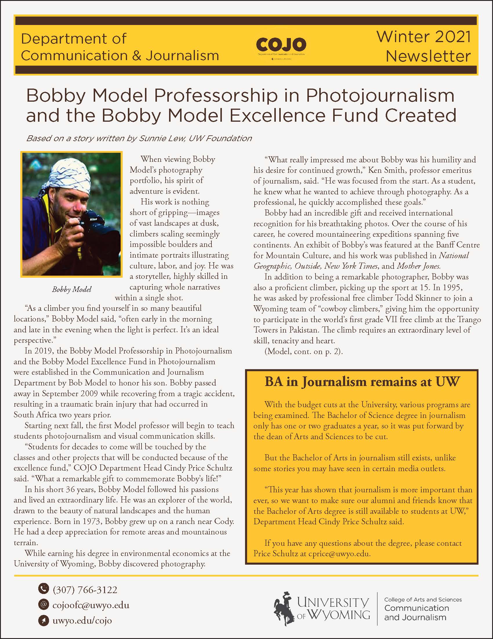 COJO Newsletter Winter 2021