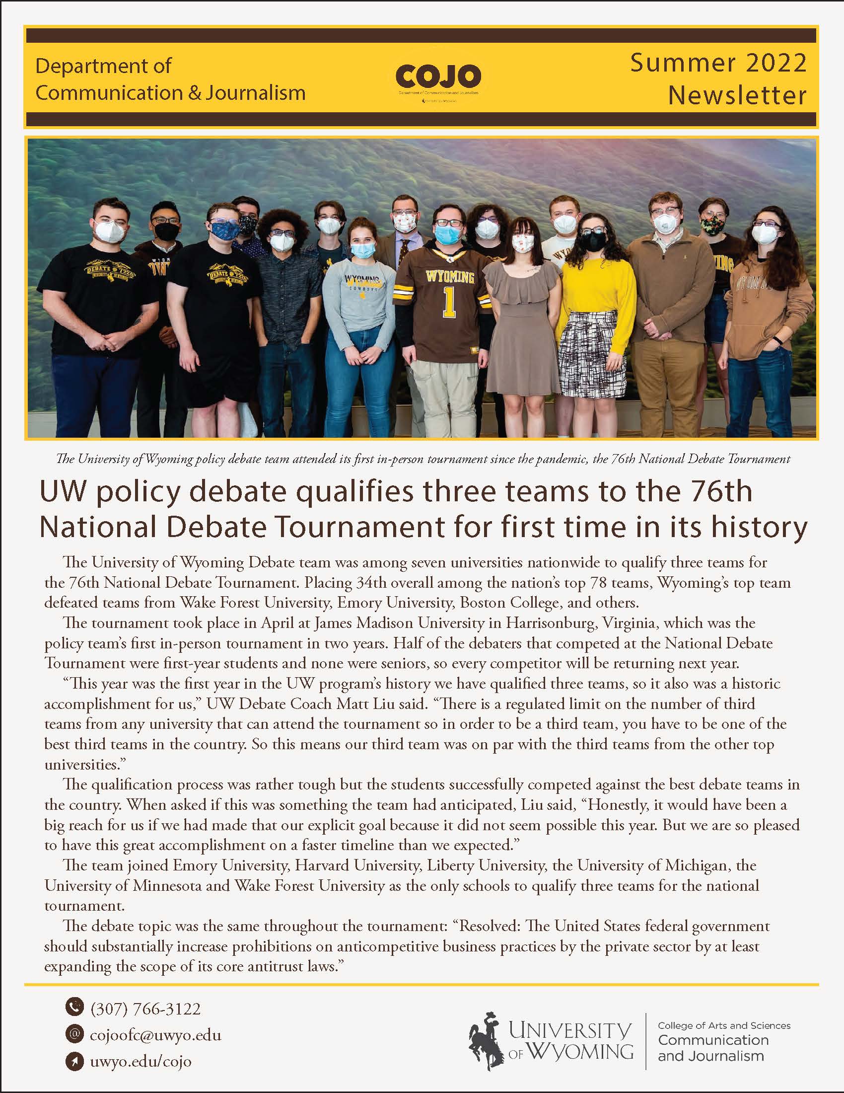 COJO Newsletter Summer 2022