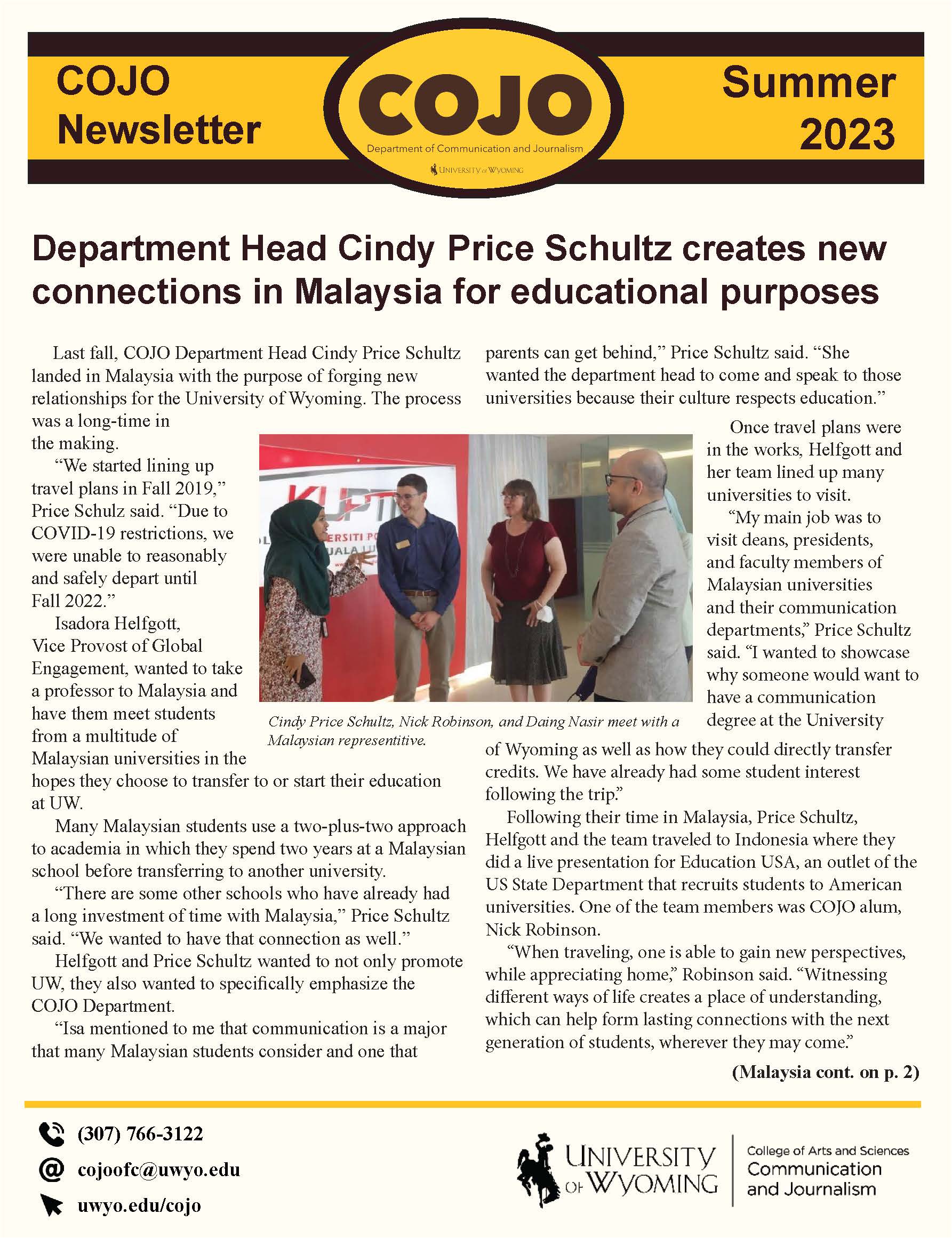 COJO Newsletter Summer 2023