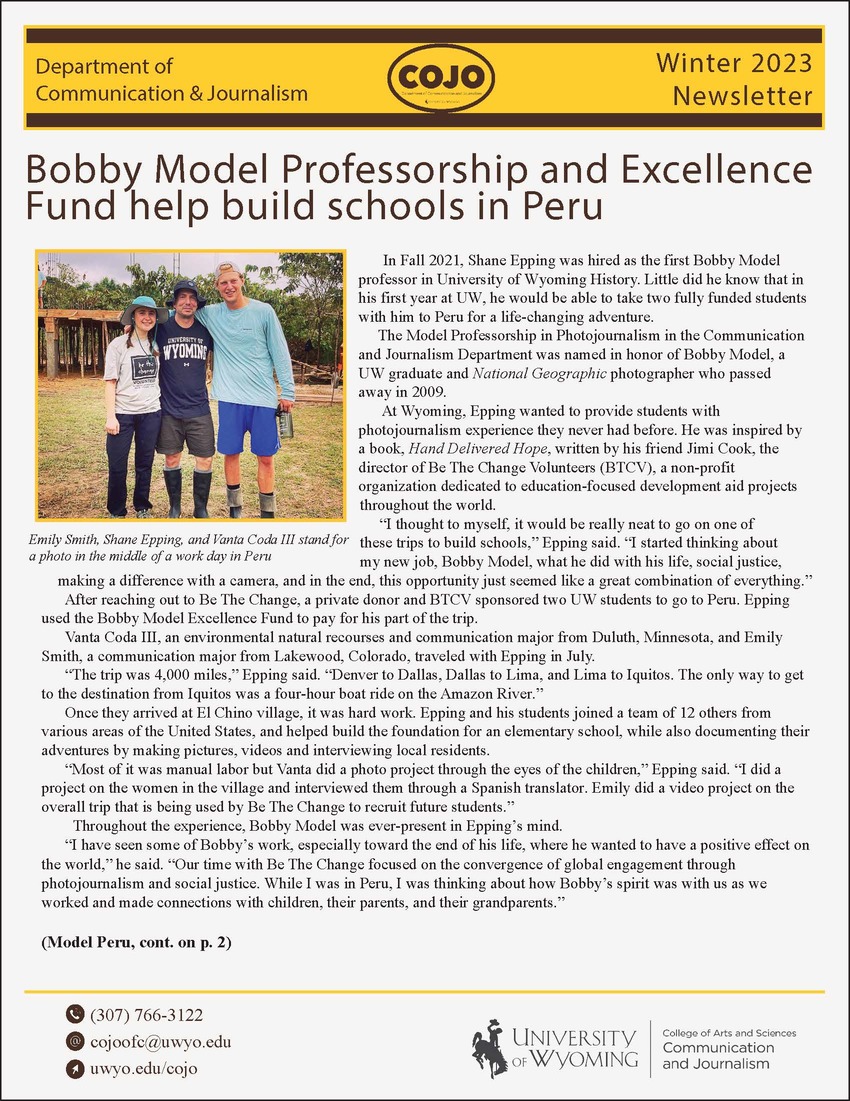 COJO Newsletter Winter 2023
