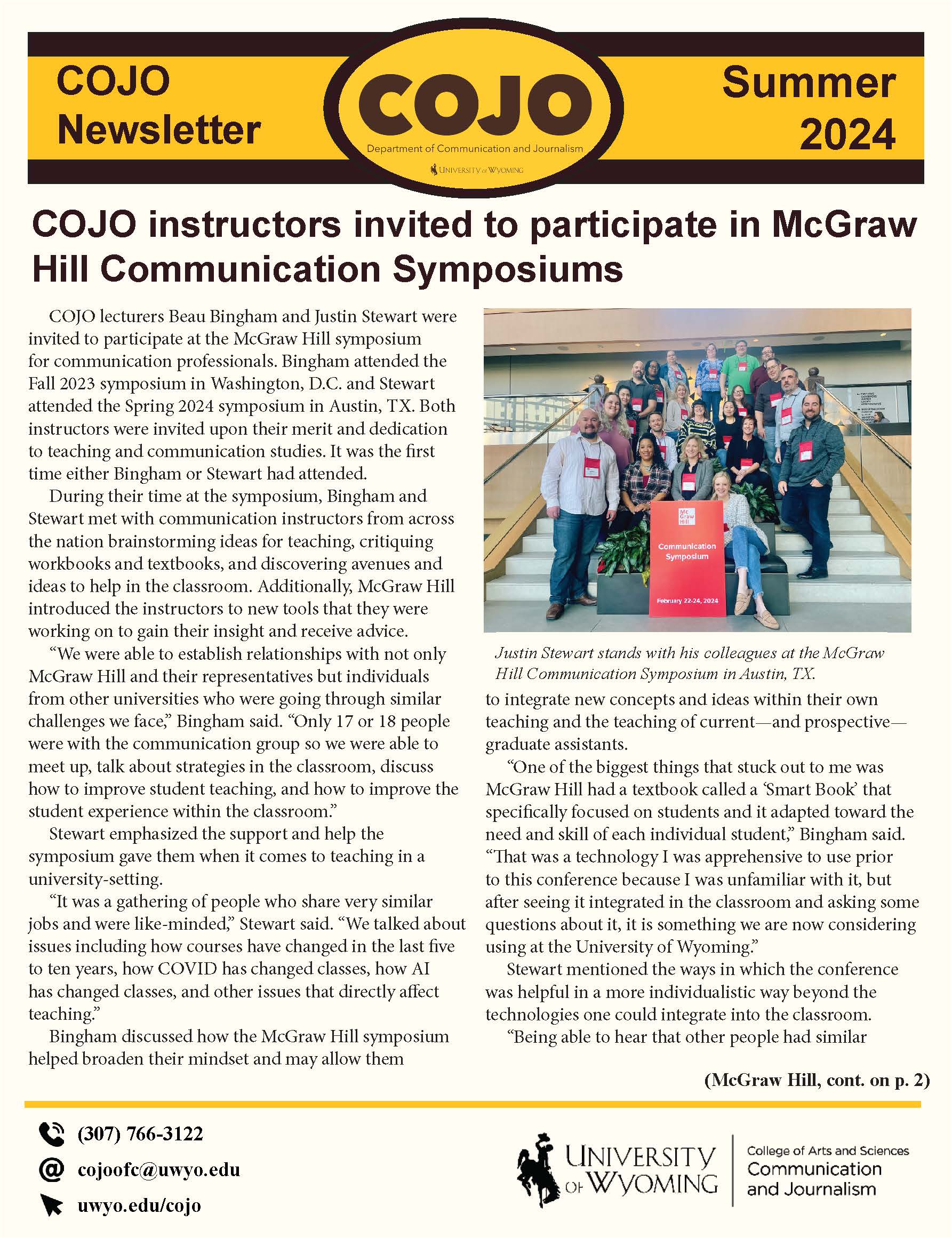 COJO Newsletter Summer 2024