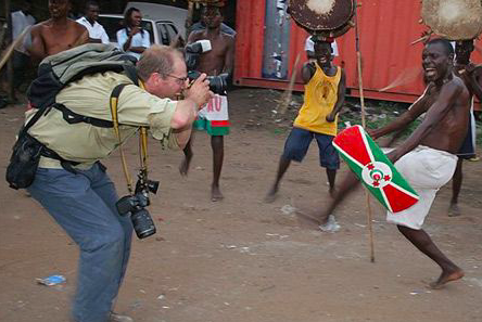Bobby Model taking photos of dancers