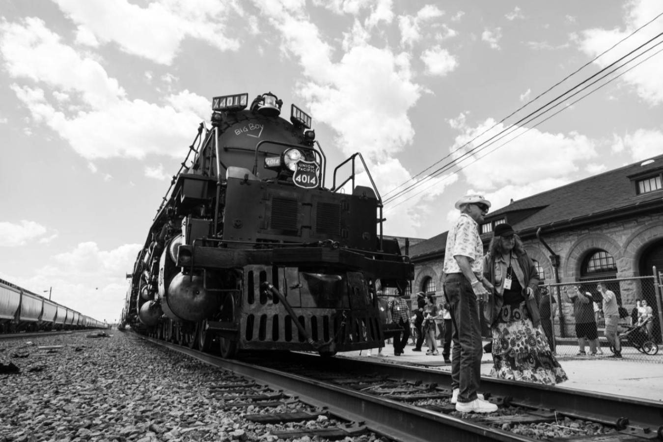 A train arriving to a station