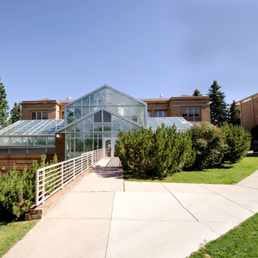 An outdoor view of the williams conservatory