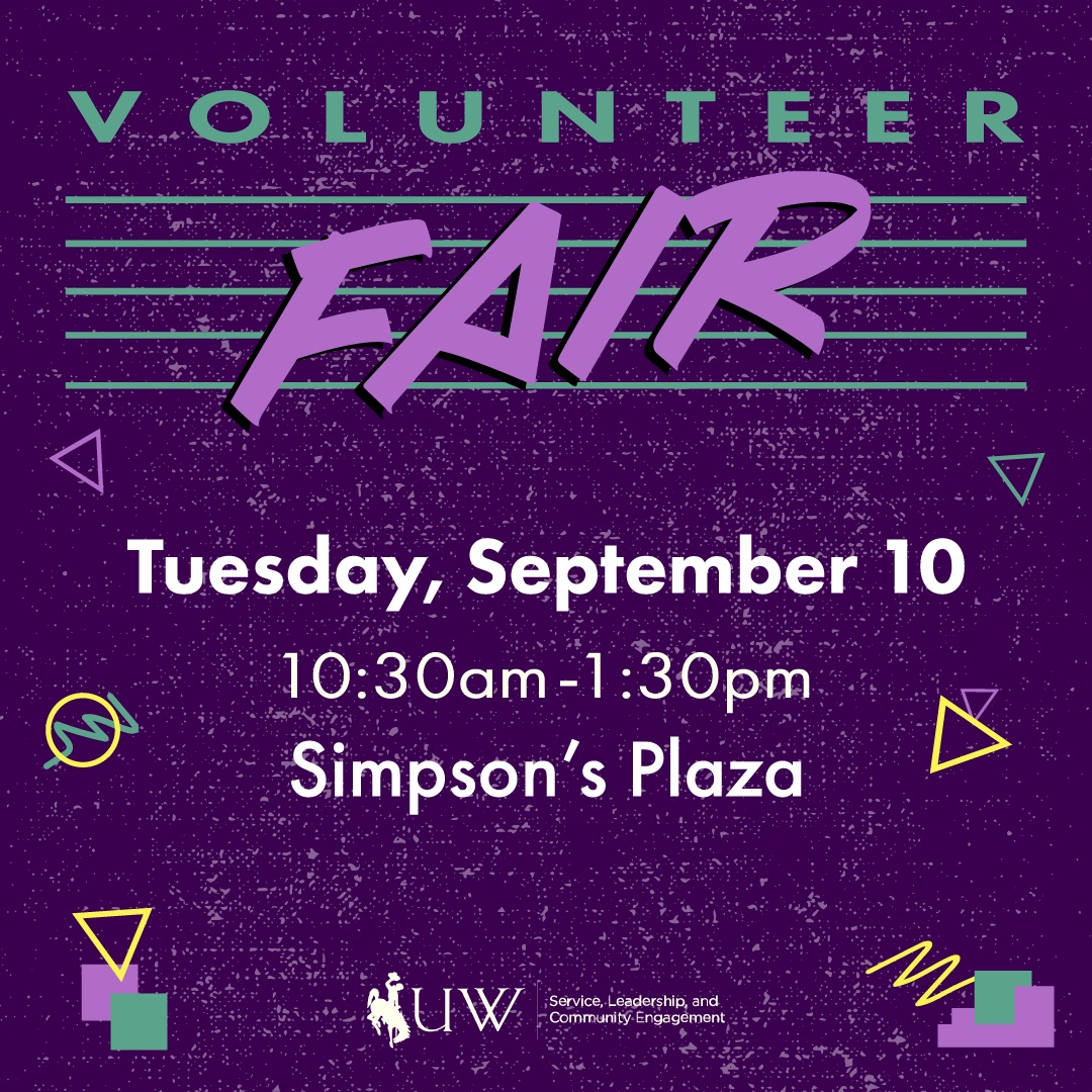 Volunteer Fair. September 10. 10:30am-1:30pm. Simpson's Plaza. 
