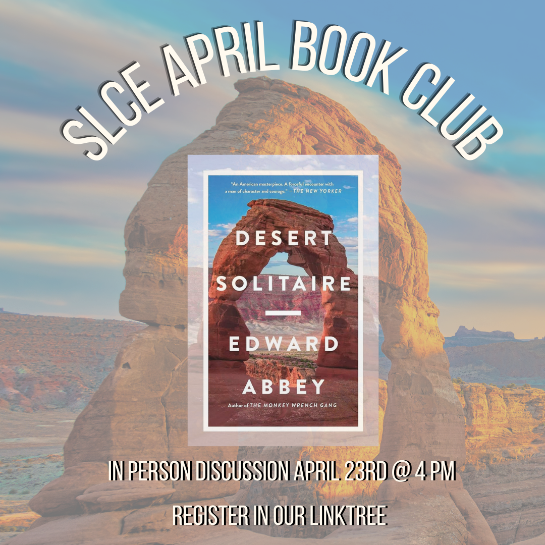 SLCE April Book Club | In person discussion April 23rd @ 4 PM 