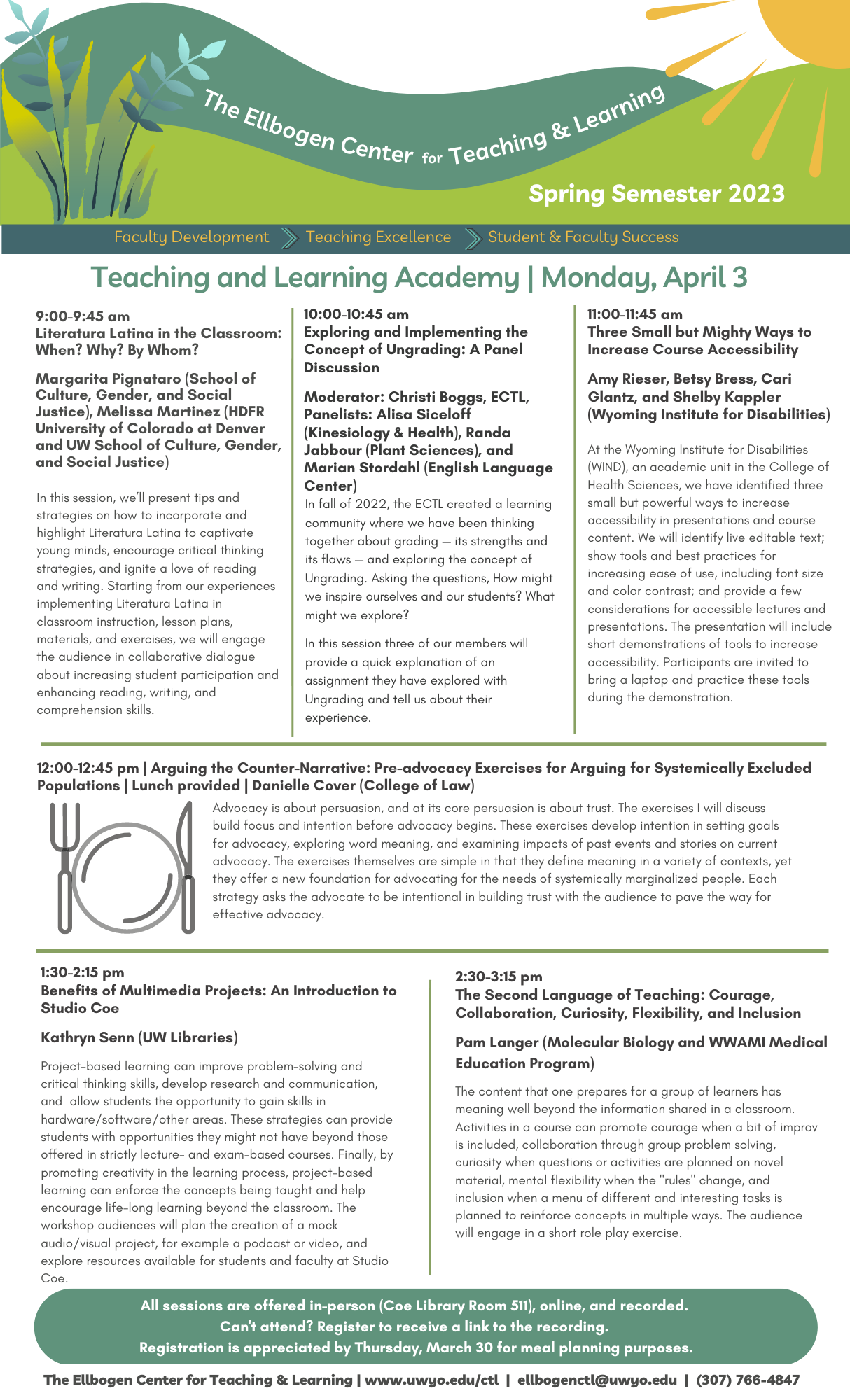 Flyer for February 23 Teaching and Learning Academy