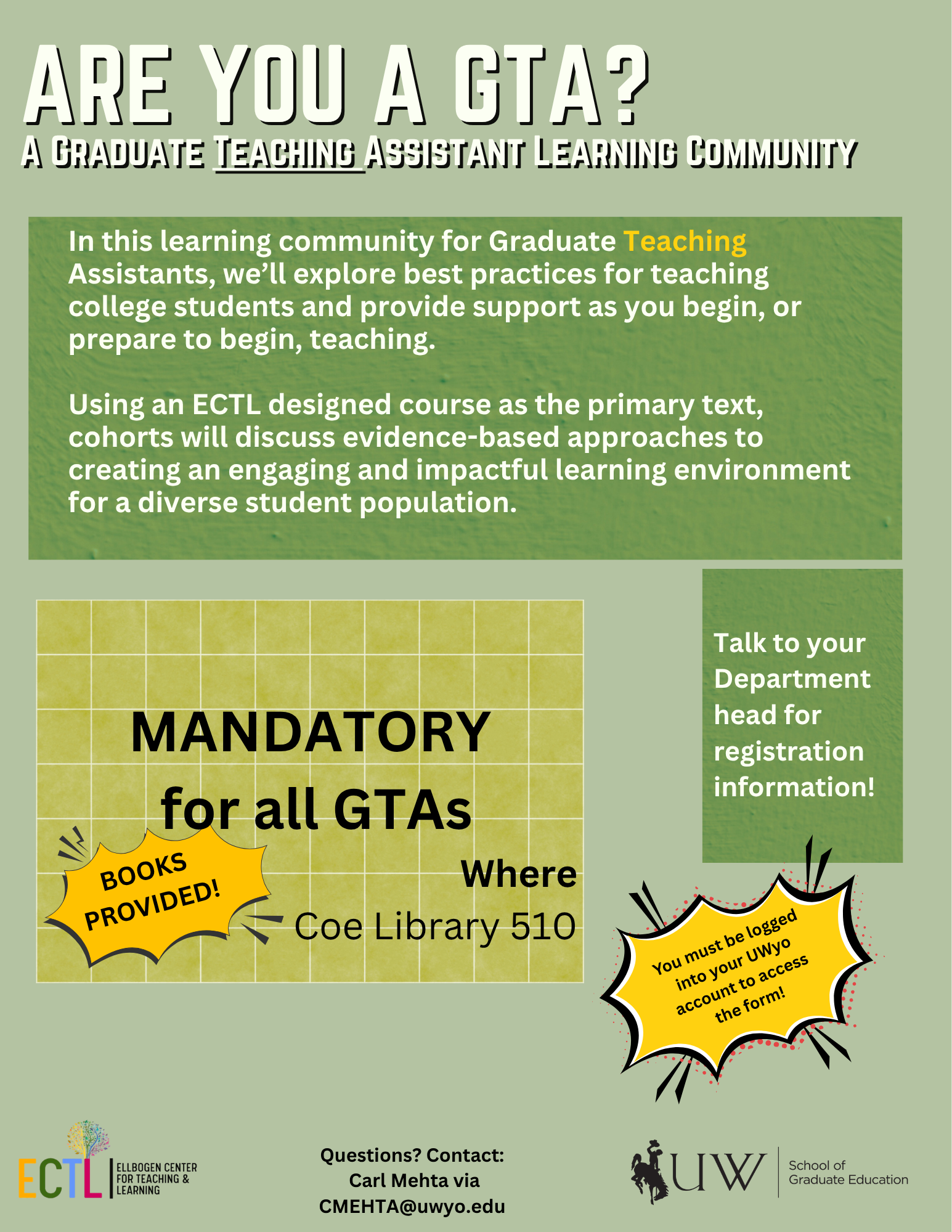 Graduate Learning Community Flyer