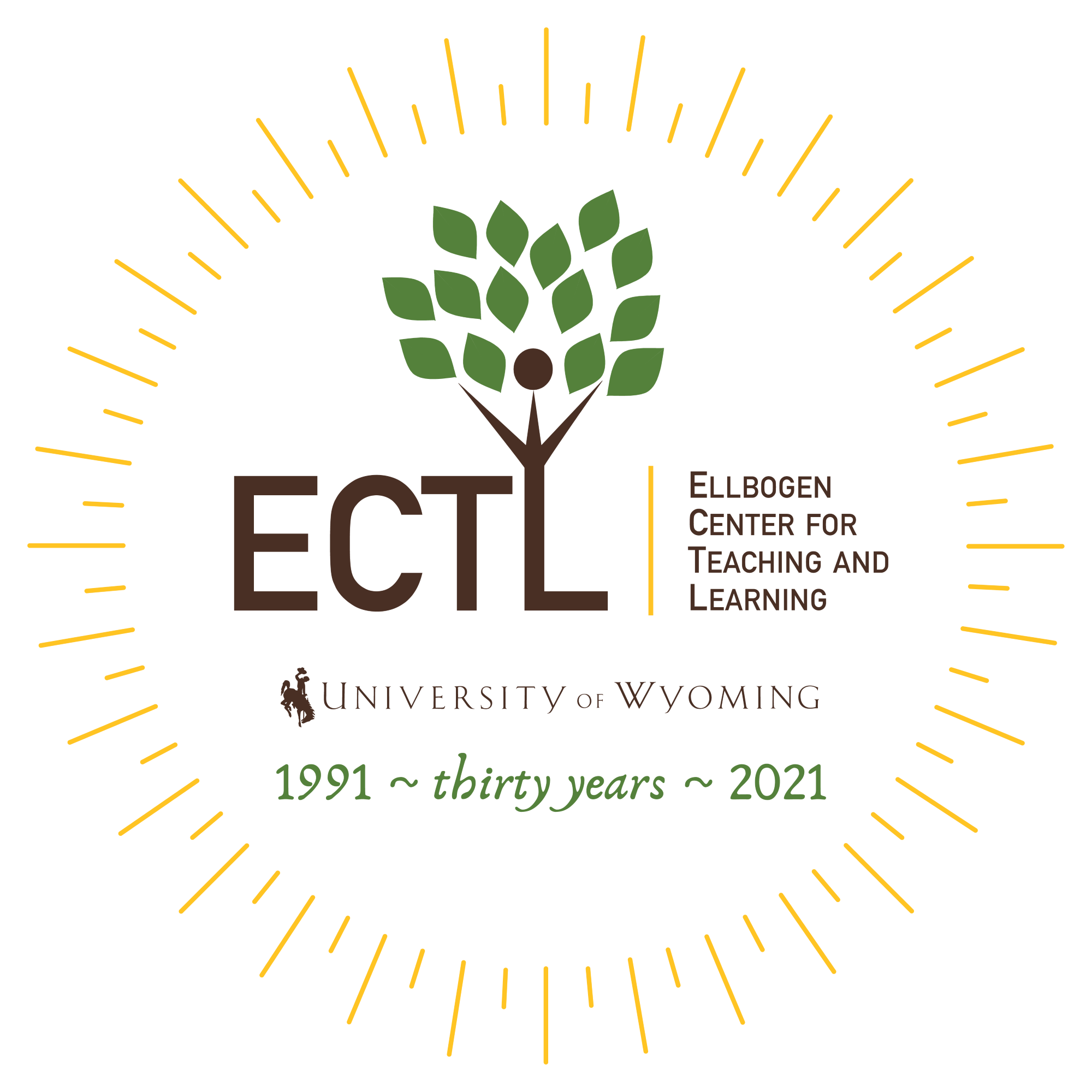 ECTL's 30th anniversary logo. Ellbogen Center for Teaching and Learning.