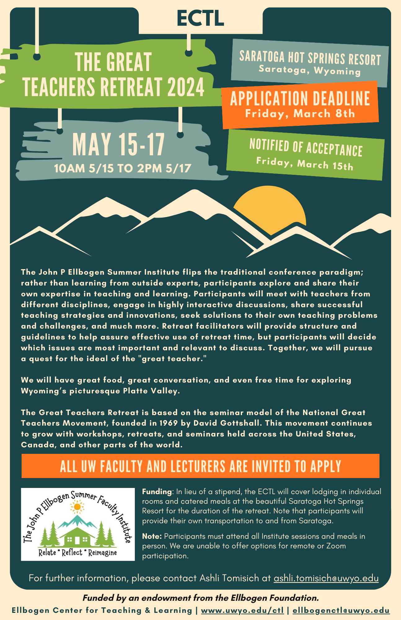 Summer Institute Flyer.  Click for a readable PDF