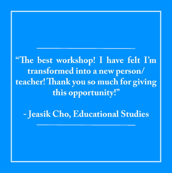 summer institute testimonial from Jeasik Cho in Educational Studies