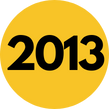 2013 over a yellow circle
