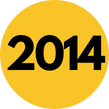 2014 over a yellow circle