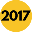 2017 over yellow background