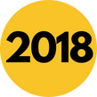 2018 over yellow background
