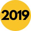 2019 over yellow background