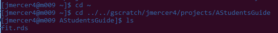 Terminal window showing that data output was written to an addtional location