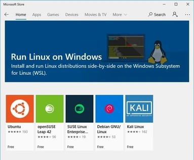 Different options for Linux apps