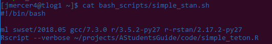 Terminal window that is printing out text from a file