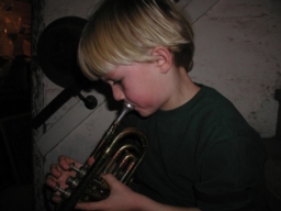 Boy with trumpet