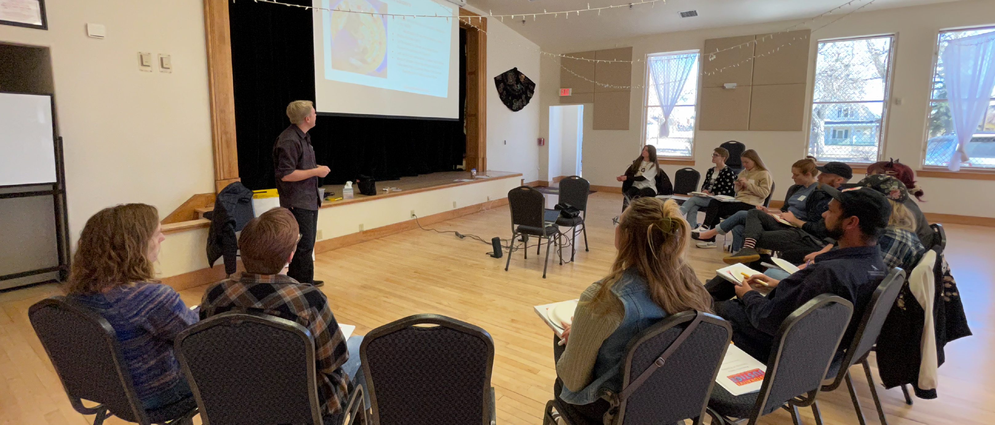 Students at a Restorative Justice program