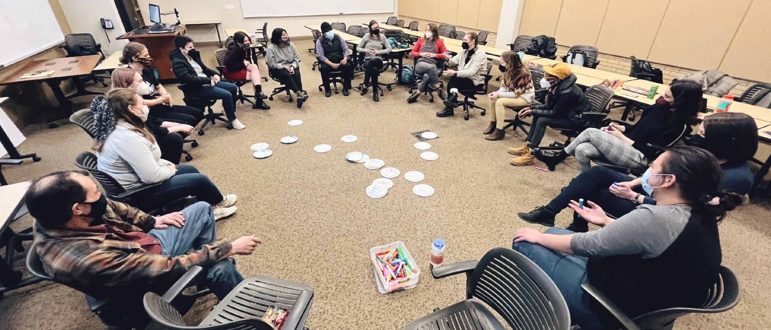 Students at a Restorative Justice circle