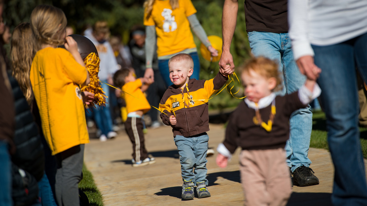 As part of Homecoming Week activities, the annual ECEC Kids Parade was held on Prexy's Pasture