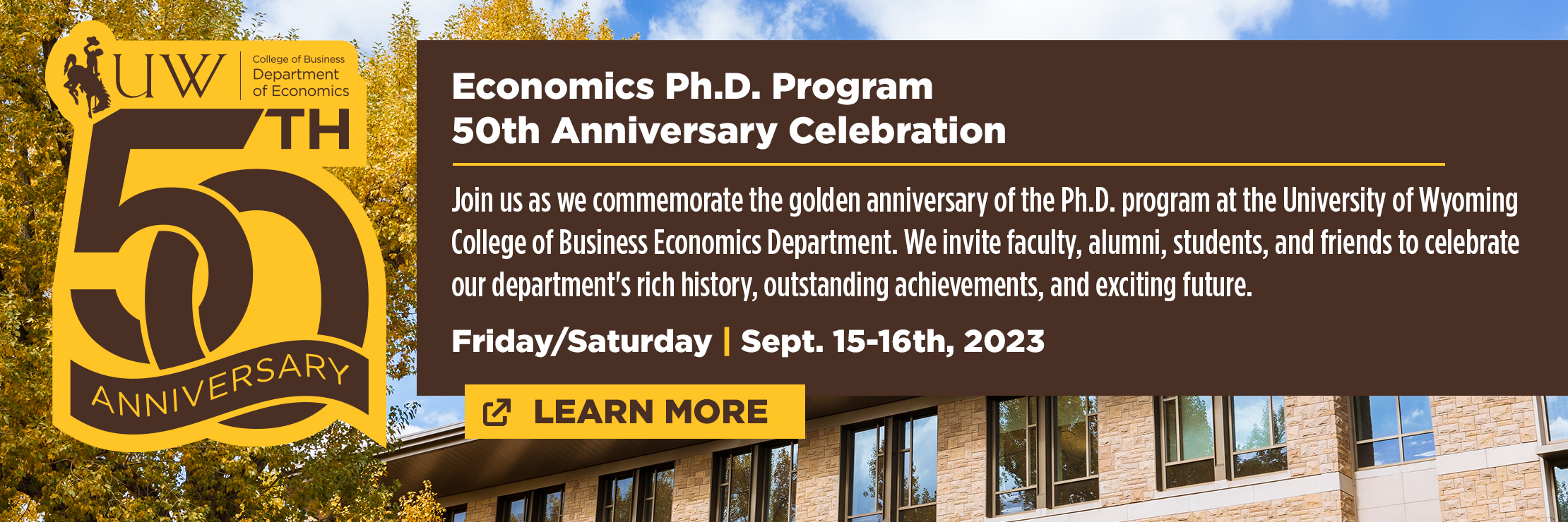 Economics 50th anniverary graphic