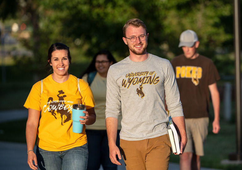 students on campus