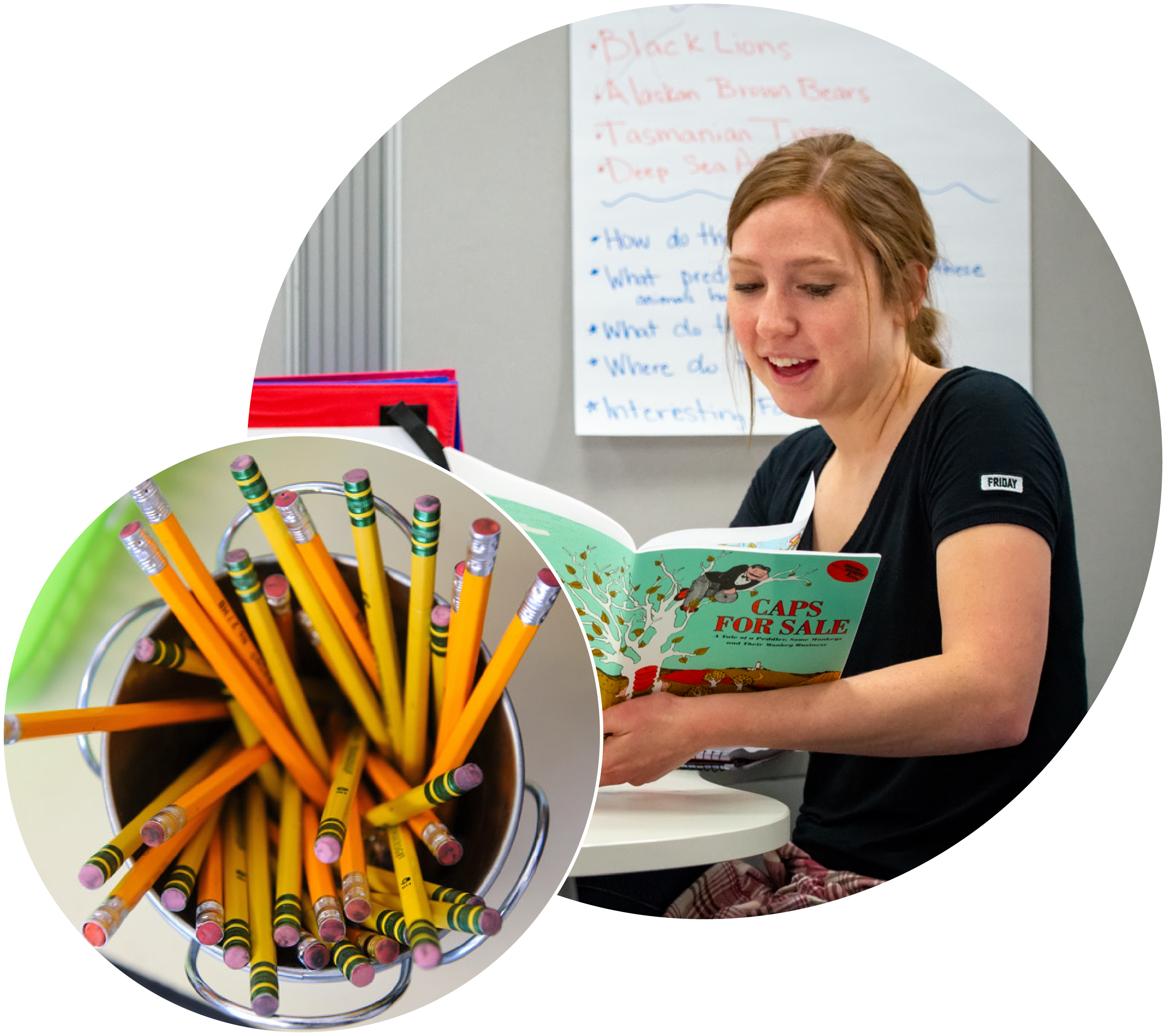 pencils and student